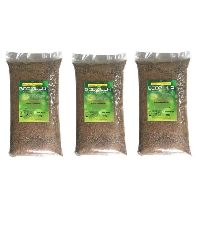 Kit com 3 Pacotes da Massa Japonesa Godzilla Pacote 700 Gramas - Pescaria Marca Grife da Pesca - Foto 1 | Grife da Pesca