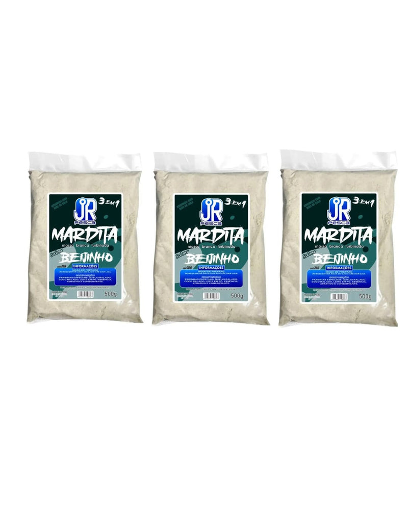 Kit com 3 Massas JR Mardita Sabor Beijinho - Pescaria Marca Grife da Pesca - Foto 1 | Grife da Pesca