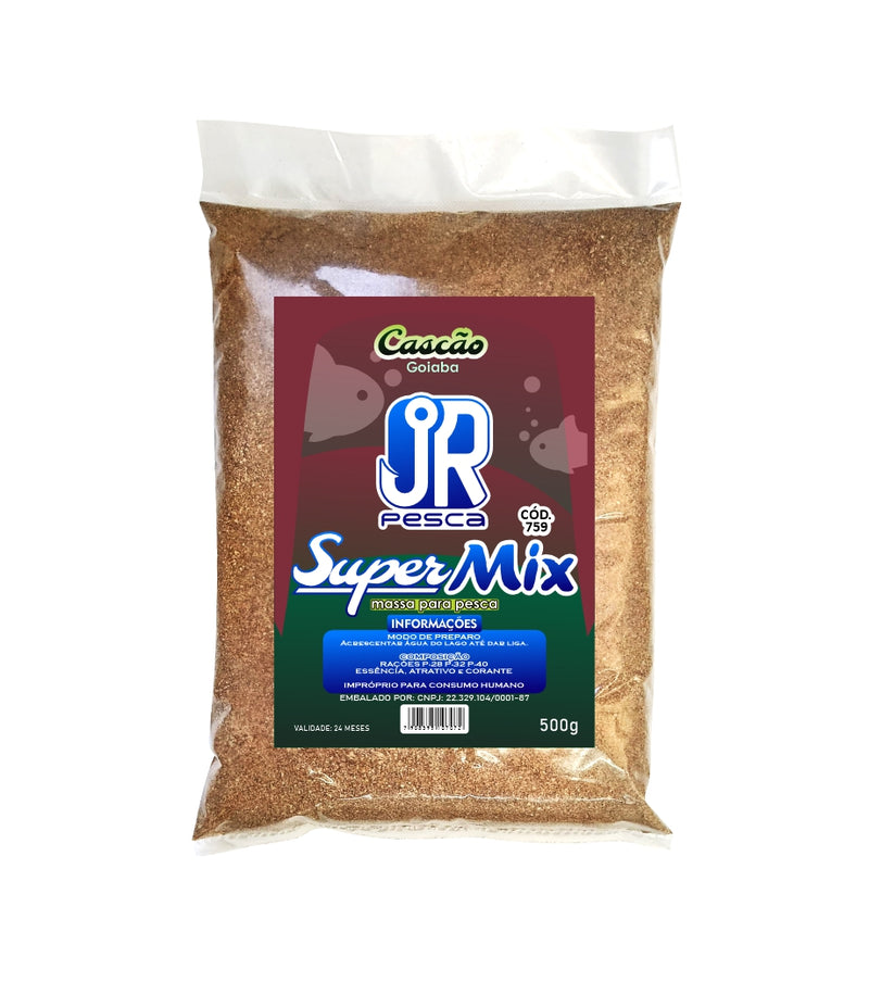Massa para Pesca JR Pesca Super Mix 500 Gramas - Cascão Goiaba - Pescaria Marca Grife da Pesca - Foto 1 | Grife da Pesca