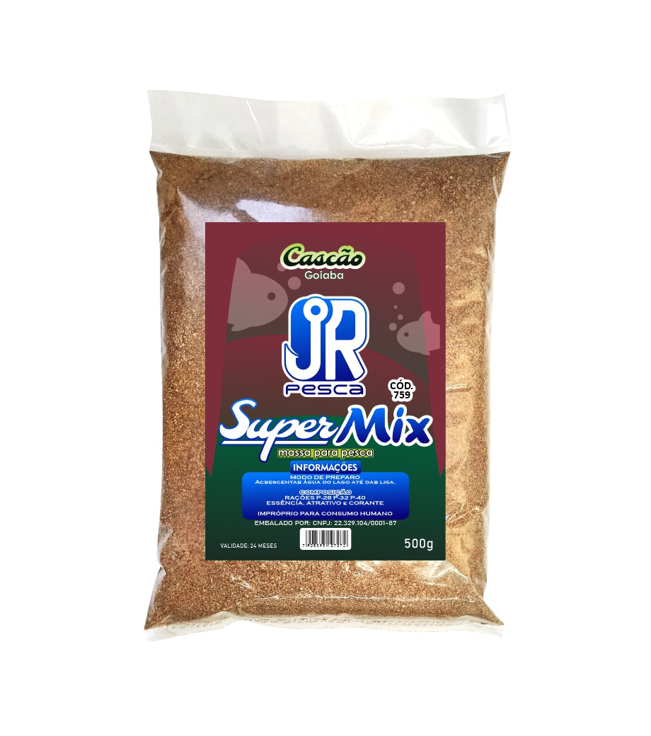 Massa para Pesca JR Pesca Super Mix 500 Gramas - Cascão Goiaba - Pescaria Marca Grife da Pesca - Foto 1 | Grife da Pesca