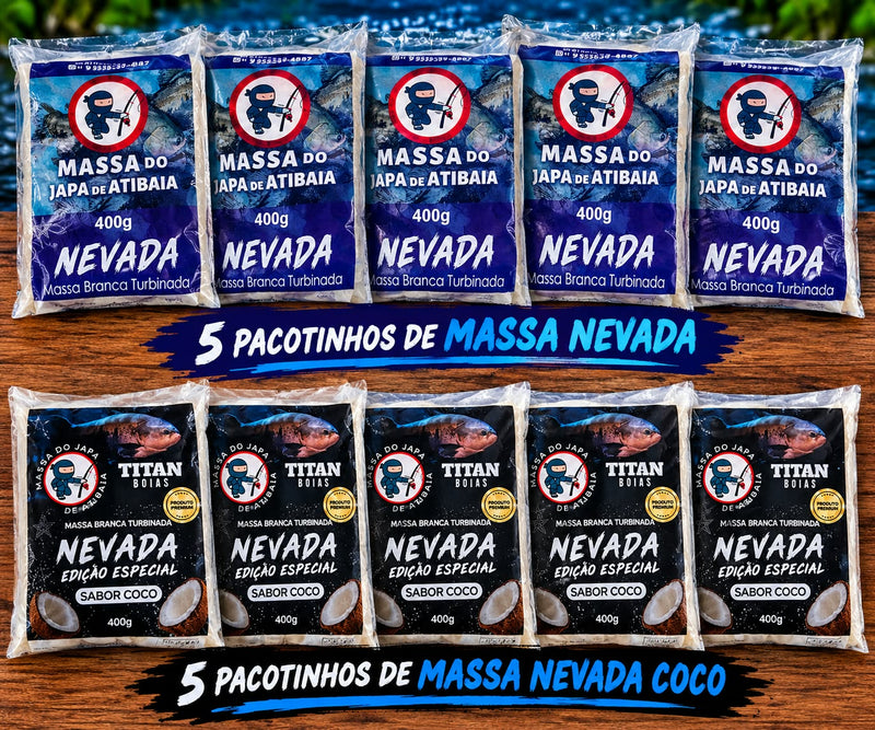 Kit Massa Nevada Japa De Atibaia 5 Especial Coco e 5 Tradicional