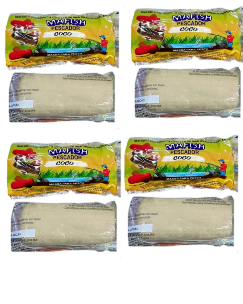 Kit com 8 Pacotes de Massa Mafish de Coco 200 Gramas Cada Pacote - Pescaria Marca Grife da Pesca - Foto 1 | Grife da Pesca
