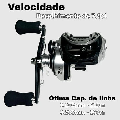 Carretilha CW MG Silver 9 Rolamentos