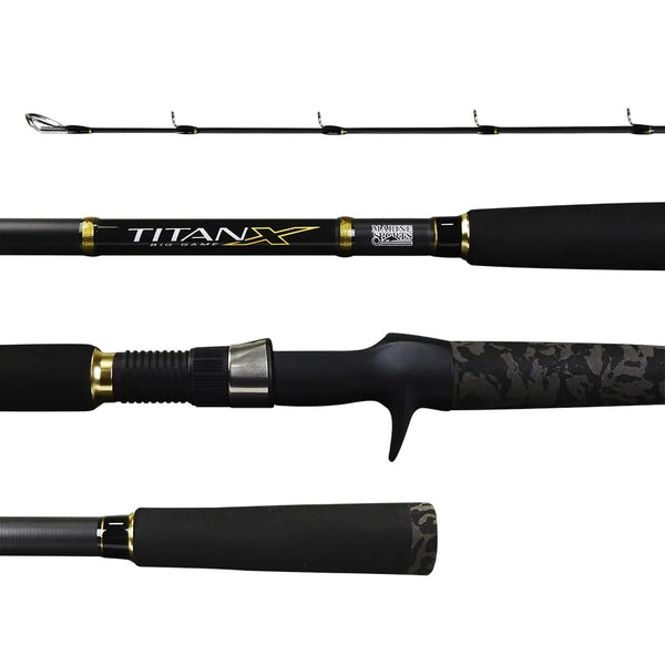 Vara p/ Carretilha Marine Sports Titan X Big Game C802H 20-40Lbs 8'0" 2,44m 2 Partes