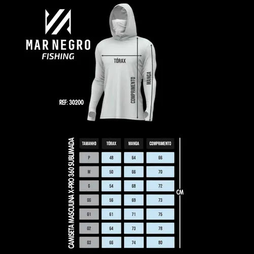 Camiseta Mar Negro Masculina X Protection 360 Japan Style - Pescaria Marca Grife da Pesca - Foto 6 | Grife da Pesca