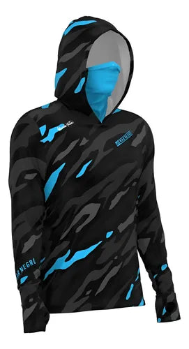 Camiseta Mar Negro Masculina X Protection 360 Camo Blue - Pescaria Marca Grife da Pesca - Foto 3 | Grife da Pesca