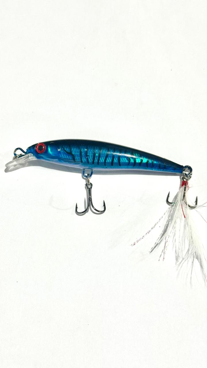 Isca Artificial Meia Agua Com Penacho - Pescaria Marca Grife da Pesca - Foto 1 | Grife da Pesca