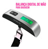 Balança Digital Portátil Até 50kg Mão balança com trava Mala Bagagem Prateado