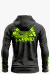 Camiseta Pesqueiro em Ação Black C/Verde com Capuz