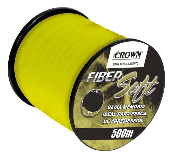 Linha Crown Fiber Soft Yellow 500Mtrs