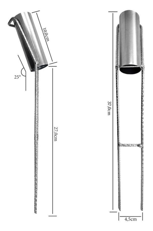 Suporte Tubo Móvel Tipo Canhão Vara De Pesca Fixo 37cm