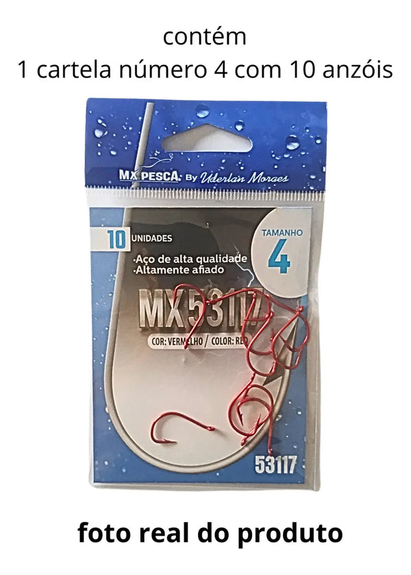 Anzol Idumezina Vermelho MX Pesca - Pescaria Marca Grife da Pesca - Foto 2 | Grife da Pesca