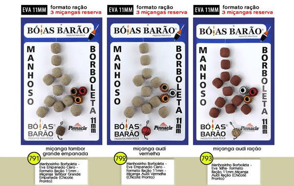 Manhosinho 11MM Borboleta Barão - Pescaria Marca Grife da Pesca - Foto 1 | Grife da Pesca
