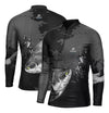 Camiseta Mar Negro Masculina Pesca Combat Tambaqui Cinza - Pescaria Marca Grife da Pesca - Foto 1 | Grife da Pesca