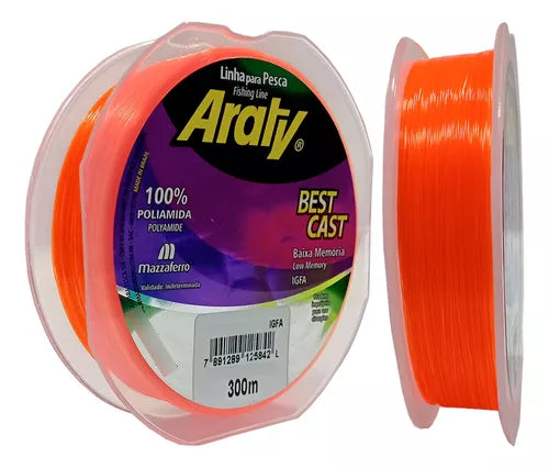 Linha Araty Best Cast Laranja 300m - Pescaria Marca Grife da Pesca - Foto 1 | Grife da Pesca