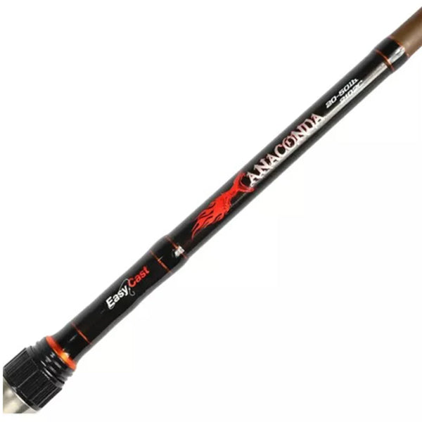 Vara Carretilha Easy Cast Anaconda 2.40m - 60lbs - 2 Partes Cor Marrom