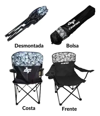 Cadeira Para Pescador Grande Dobrável Com Braço Hba-23mh - Albatroz Fishing - Pescaria Marca Grife da Pesca - Foto 5 | Grife da Pesca