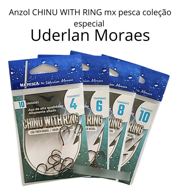 Anzol Chinu Black Whith Ring 9937 MX Pesca - Pescaria Marca Grife da Pesca - Foto 2 | Grife da Pesca