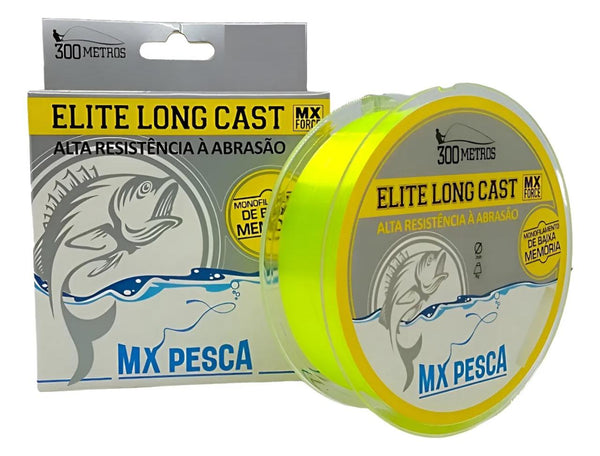 Linha MX Pesca Elite Long Cast Amarela 300m - Pescaria Marca Grife da Pesca - Foto 1 | Grife da Pesca