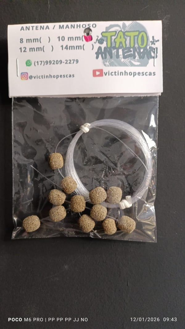 Manhosinho Borboleta Tato Antenas Victinho Pesca Cortadinho 10mm - Pescaria Marca Grife da Pesca - Foto 1 | Grife da Pesca