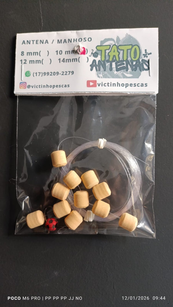 Manhosinho Borboleta Tato Antenas Victinho Pesca Cortadinho 8mm - Pescaria Marca Grife da Pesca - Foto 8 | Grife da Pesca