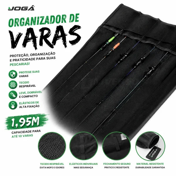 Organizador De Vara Defender 1,95 Mtrs Preto