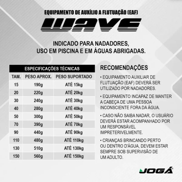 Colete Salva vidas Jogá Wave  Preto