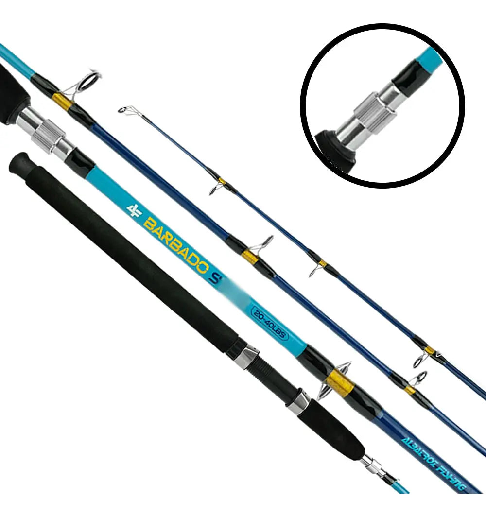 Vara Fibra De Vidro Maciço 2pts De Molinete Barbado 20-40lb