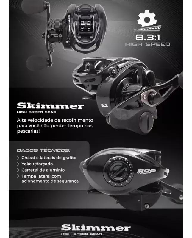 Carretilha Skimmer Pop Fishing 10 rolamentos - Pescaria Marca Grife da Pesca - Foto 2 | Grife da Pesca