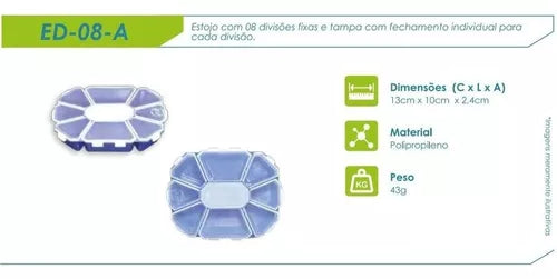 Estojo multiuso - 8 divisorias cod: ed-08-a - Pescaria Marca Grife da Pesca - Foto 3 | Grife da Pesca
