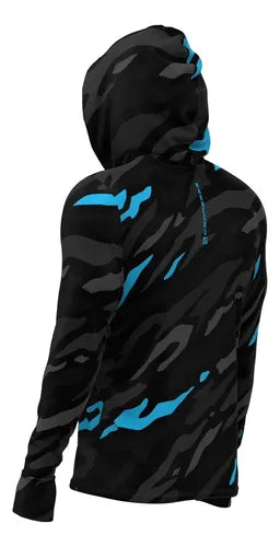 Camiseta Mar Negro Masculina X Protection 360 Camo Blue - Pescaria Marca Grife da Pesca - Foto 2 | Grife da Pesca