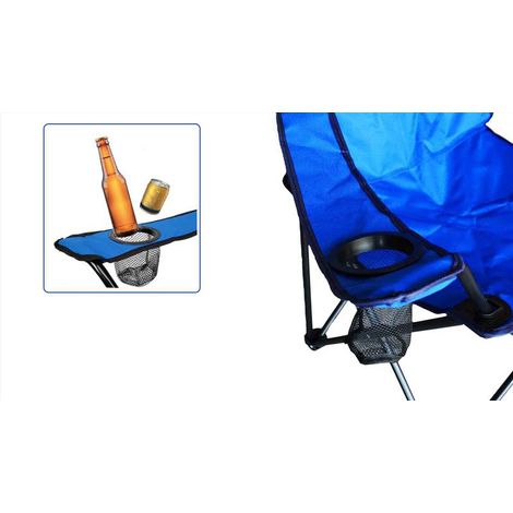 Cadeira Dobravel Camping Deyu C/Braço Azul