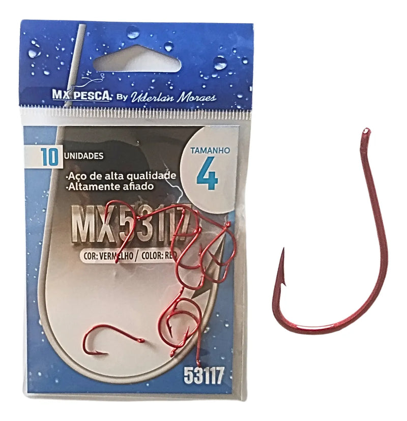 Anzol Idumezina Vermelho MX Pesca - Pescaria Marca Grife da Pesca - Foto 1 | Grife da Pesca