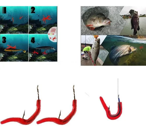 Minhoca Artificial de Silicone - Pescaria Marca Grife da Pesca - Foto 10 | Grife da Pesca