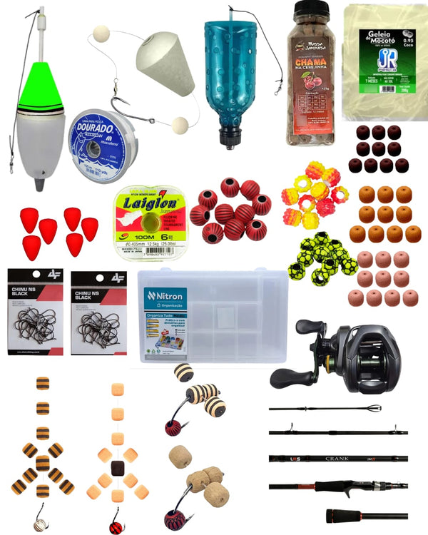 Kit Completo para Pescaria em Pesqueiros - Pescaria Marca Grife da Pesca - Foto 1 | Grife da Pesca