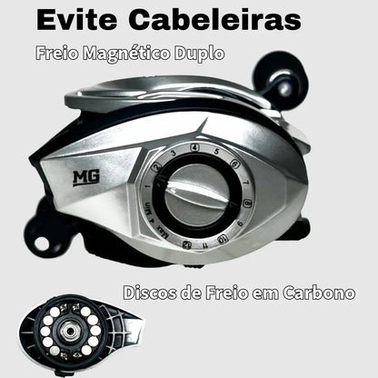 Carretilha CW MG Silver 9 Rolamentos