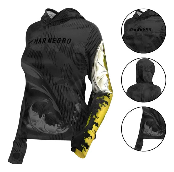 Camisa De Pesca Feminina Proteção Uv Tamba Family Capuz Luva