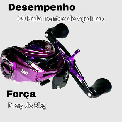 Carretilha CW MG Pink9 Rolamentos Direita