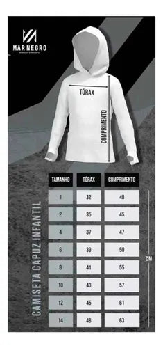 Camiseta Mar Negro X Protection Sublimada Aquarela Infantil - Pescaria Marca Grife da Pesca - Foto 4 | Grife da Pesca