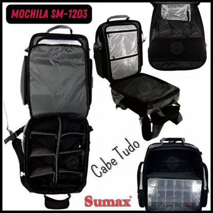 Mochila Apetrecho Sumax Fishing mod: (SM-1203) - Pescaria Marca Grife da Pesca - Foto 6 | Grife da Pesca
