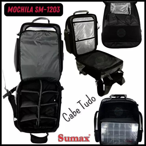 Mochila Apetrecho Sumax Fishing mod: (SM-1203) - Pescaria Marca Grife da Pesca - Foto 6 | Grife da Pesca