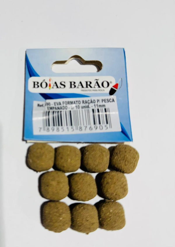 Eva Barão Formato Ração C/10unid  (Empanado) - Pescaria Marca Grife da Pesca - Foto 1 | Grife da Pesca