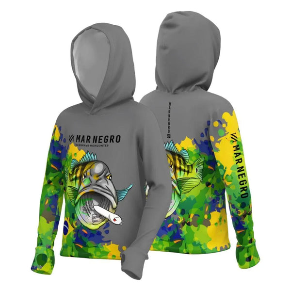 Camiseta Mar Negro X Protection Sublimada Aquarela Infantil - Pescaria Marca Grife da Pesca - Foto 1 | Grife da Pesca