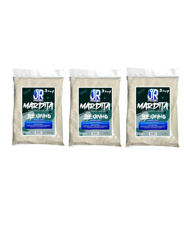 Kit com 3 Massas JR Mardita Sabor Beijinho - Pescaria Marca Grife da Pesca - Foto 1 | Grife da Pesca