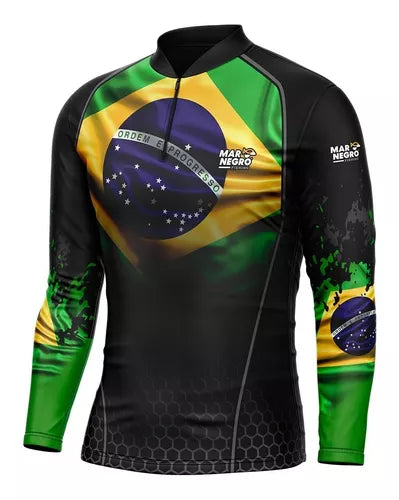 Camisa Mar Negro Masculina Brasil 1 - Pescaria Marca Grife da Pesca - Foto 3 | Grife da Pesca