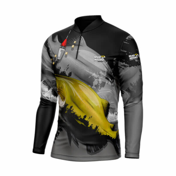 Camisa Mar Negro Masculina Tambaqui - Pescaria Marca Grife da Pesca - Foto 2 | Grife da Pesca