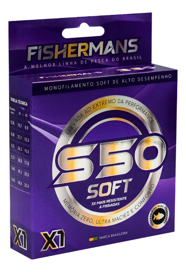 Linha De Pesca Fishermans Monofilamento S50 X1 Soft 300mts - Pescaria Marca Grife da Pesca - Foto 2 | Grife da Pesca