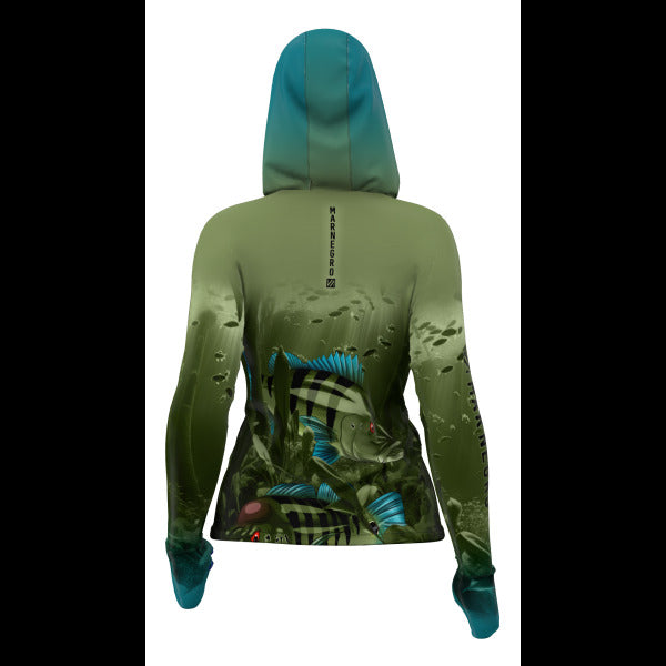 Camiseta Mar Negro X Protection Sublimada Feminina Tucuna Family - Pescaria Marca Grife da Pesca - Foto 2 | Grife da Pesca