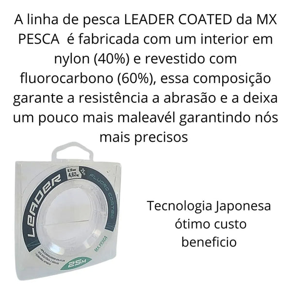 Linha Leader Coated MX Super Soft 25m - Pescaria Marca Grife da Pesca - Foto 5 | Grife da Pesca
