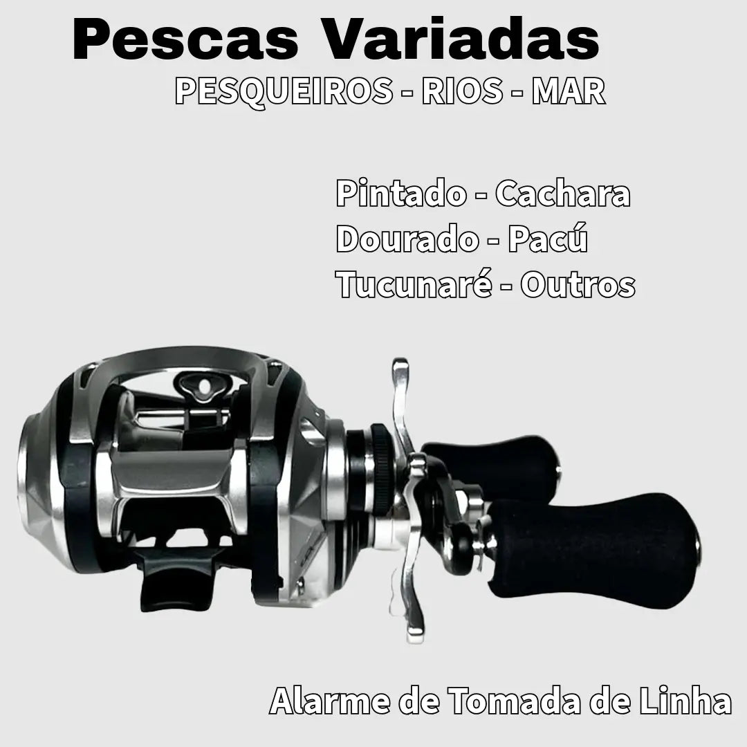 Carretilha CW MG Silver 9 Rolamentos